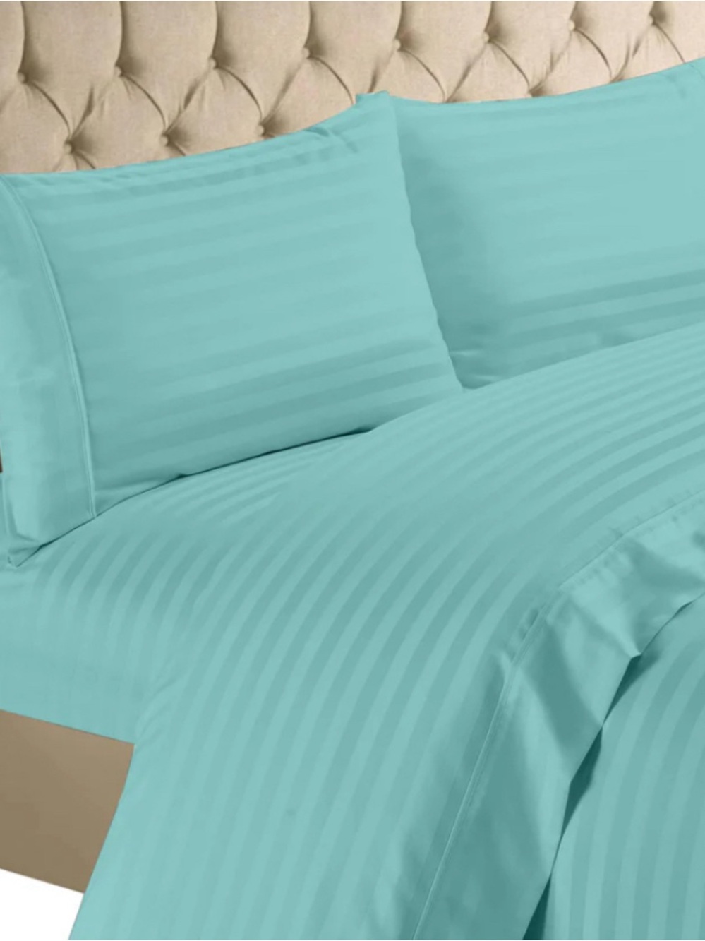 Turquoise Microstripe Bed Sheet Set - Home Bedding